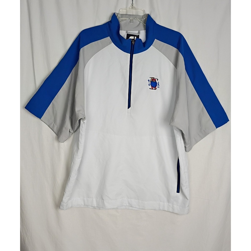 FJ FootJoy Big Jac Short Sleeve Windshirt Pullover Jacket Golf shirt Men's Sz L